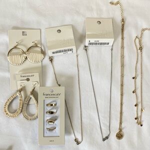 Francesca's H&M Collections Gold and Silver Jewelry bundle set lot